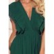 367-1 YANA Puošni tamsiai žalia ilga suknelė