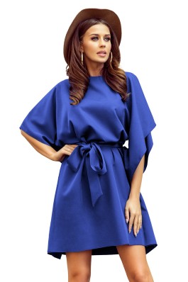 287-16 SOFIA Royal blue drugelio silueto suknelė