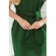 370-4 Žalia suknelė trumpomis rankovėimis ir plačiu dirželiu