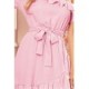 366-3 Rožinė suknelė su dirželiu