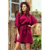 287-18 SOFIA Drugelio silueto vyno spalvos suknelė