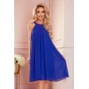 350-9 ALIZEE - Prabangi mėlyna lengva suknelė