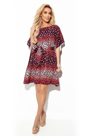 287-21 SOFIA Išskirtinė leopardinė suknelė
