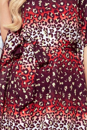 287-21 SOFIA Išskirtinė leopardinė suknelė