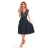 381-2 LINDA - Žalia prabangi elegantiška suknelė