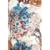 13-146 Sportinė suknelė su kišenėmis - smėlio ir mėlynų gėlių