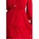 395-1 Raudona marškinių suknelė