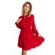 395-1 Raudona marškinių suknelė
