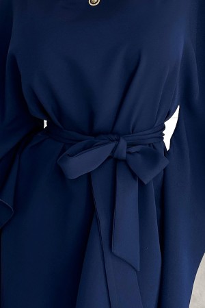 287-24 SOFIA Drugelio silueto suknelė su dirželiu