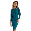399-1 LARA Elegantiška jūros spalvos suknelė
