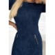 420-1 MARY Elegantiška tamsiai mėlyna suknelė