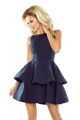 169-2 Išskirtinė puošni aukštos kokybės tamsiai mėlyna suknelė  Numoco