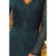 170-3 Nėriniuota elegantiška smaragdinė suknelė