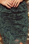 180-3 Suknelė su nėriniais - Smaragdinė
