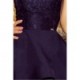 205-3 LAURA Suknelė su nėriniais - Tamsiai mėlyna