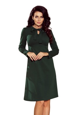 158-3 OLA Varpelio formos suknelė - Tamsiai Žalia
