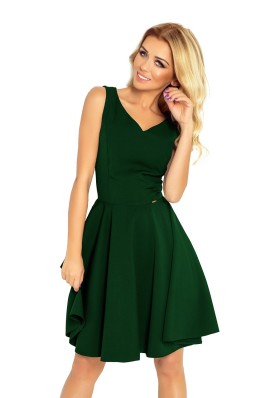 114-10 Plasdanti suknelė - Tamsiai žalia
