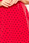 238-1 BETTY Plazdanti suknelė - Raudona su taškeliais Polka Dots