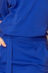 249-1 CASSIE Suknelė trumpomis rankovėmis - Mėlyna