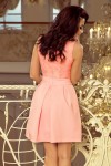 208-5 Puošni suknelė su nėriniais - Pastelinė rožinė