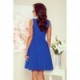114-12 Flared dress - heart-shaped neckline - Royal blue