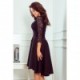 210-10 NICOLLE - Puošni juoda gipiūrinė suknelė