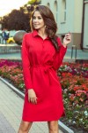 284-1 CAMILLE Raudona marškinių tipo suknelė