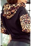 279-2 Laisvalaikio džemperis su leopardinėmis detalėmis