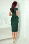 192-10 Elegantiška tamsiai žalia suknelė