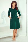 286-1 SANDY Žalia marškinių tipo suknelė