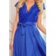 242-3 ANNA Karališkos mėlynos spalvos suknelė su nėriniais