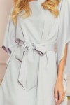 287-5 SOFIA Šviesiai pilka plazdanti suknelė