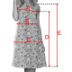296-1 VICTORIA Trapecijos formos originalaus audinio rašto suknelė