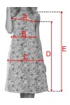296-1 VICTORIA Trapecijos formos originalaus audinio rašto suknelė