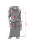 13-52 Šviesiai pilka laisvalaikio suknelė su kišenėmis Numoco