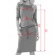 13-46 Jūreiviška dryžuota suknelė 2x2 cm juostelėmis Numoco