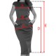 144-7 SARA - Elegantiška bordo suknelė