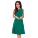 308-1 KARINE - Elegantiška asimetrinė žalia suknelė