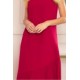 308-2 KARINE - Elegantiška trapecijos formos raudona suknelė