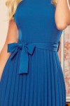 311-4 LILA Nuostabi plisuota mėlyna suknelė