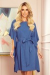 287-9 SOFIA Įspūdinga džinsinės spalvos suknelė