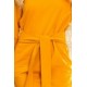 209-8 Garstyčių spalvos suknelė su dirželiu