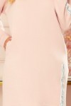 322-2 Vėliūrinė rožinė laisvalaikio suknelė