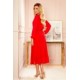 304-3 Raudona šifoninė suknelė