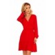 329-2 LAUREN Raudona klasikinė šifoninė suknelė
