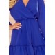 329-1 LAUREN Mėlyna klasikinė šifoninė suknelė