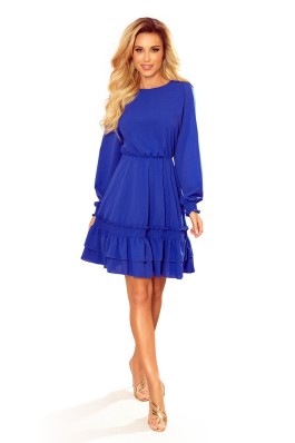 336-1 Mėlyna šifoninė suknelė