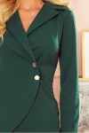 340-1 Elegantiška žalia suknelė su sagomis