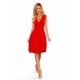 338-1 ELENA Elegantiška raudona suknelė su iškirpte