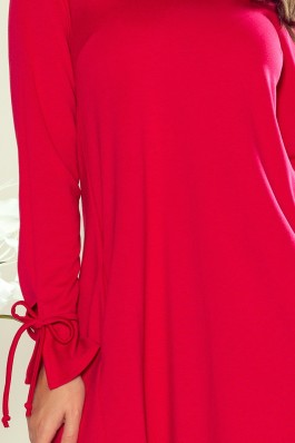 361-1 Raudona stilinga suknelė